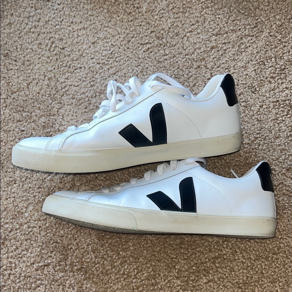 Veja White and Black Sneakers